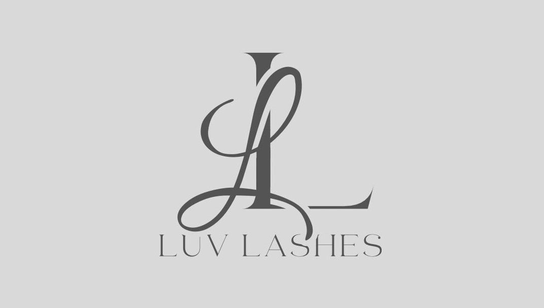 Stylish LuvLashes logo in Willemstad, Curaçao, CW representing luxury beauty services.
