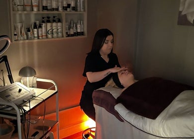 Relaxing facial treatment at Image Beauty Clinic, County Tipperary, County Tipperary, IE. Calm, ambient lighting.