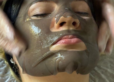 Client enjoying a soothing facial mask at Image Beauty Clinic, County Tipperary, IE.