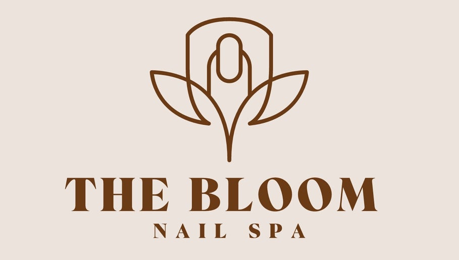 The Bloom Nail Spa logo in Nelson, NZ, featuring a floral emblem design.