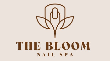 The Bloom Nail Spa logo in Nelson, NZ, featuring a floral emblem design.