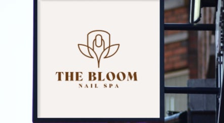 Elegant logo sign of The Bloom Nail Spa in Nelson, Nelson Region, NZ.
