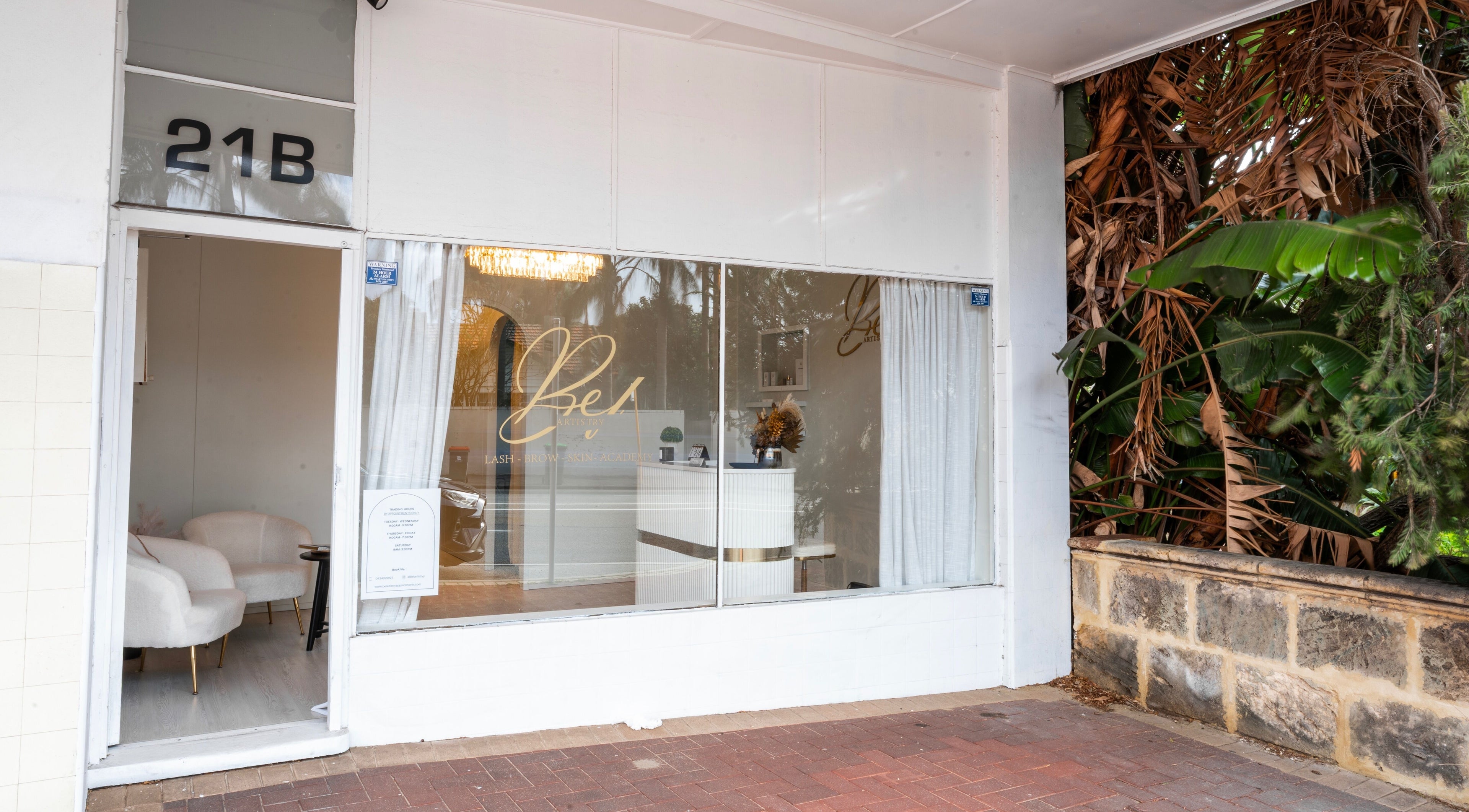 Entrance of Pretty Kitty at Mount Hawthorn, Western Australia, AU with elegant decor.