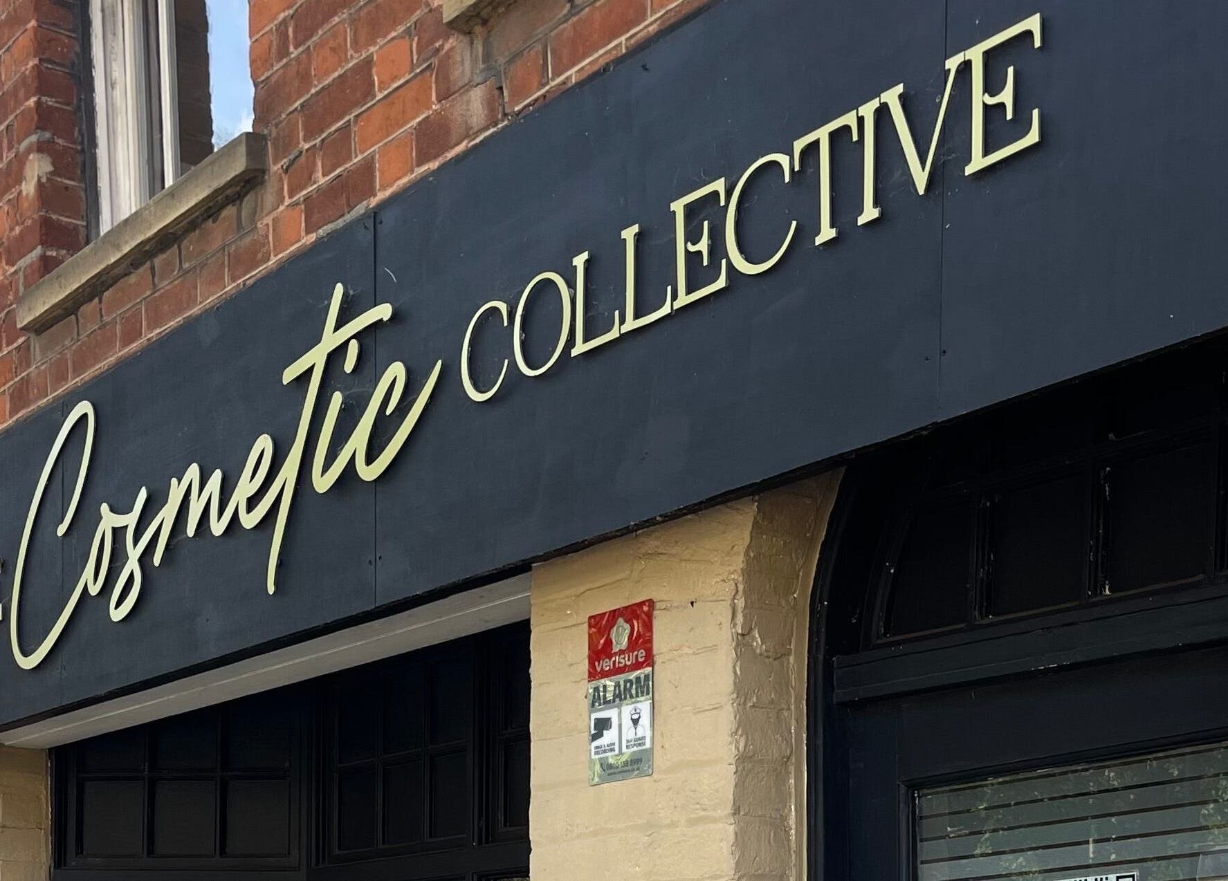 Signage for The HEAD SPAce Cambridgeshire at Huntingdon, England, GB featuring elegant typography.