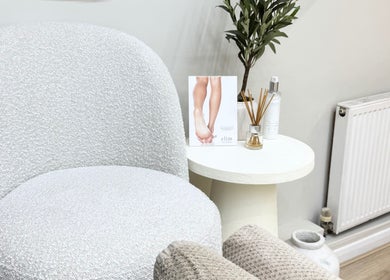A serene corner at BeautyByCoChlo | Chloe Turton, Normanton, England, GB with a plush chair and decor.