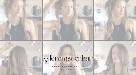 Salon service collage at Kyleramsdenhair Co/Cobane in Stockport, England, GB showcasing professional hairstyling.
