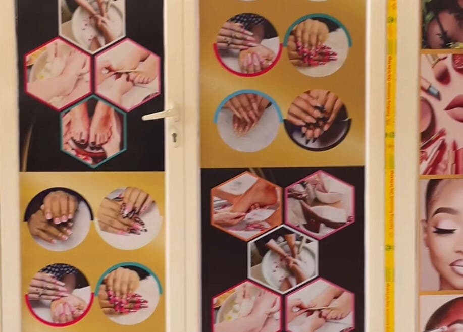 Display of vibrant nail art and beauty treatments at Leo Nailx Salon, Abuja, Federal Capital Territory, NG.