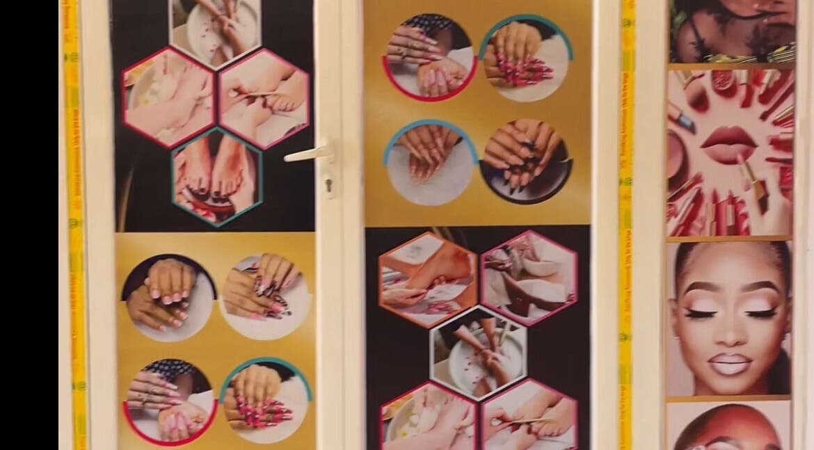 Display of vibrant nail art and beauty treatments at Leo Nailx Salon, Abuja, Federal Capital Territory, NG.