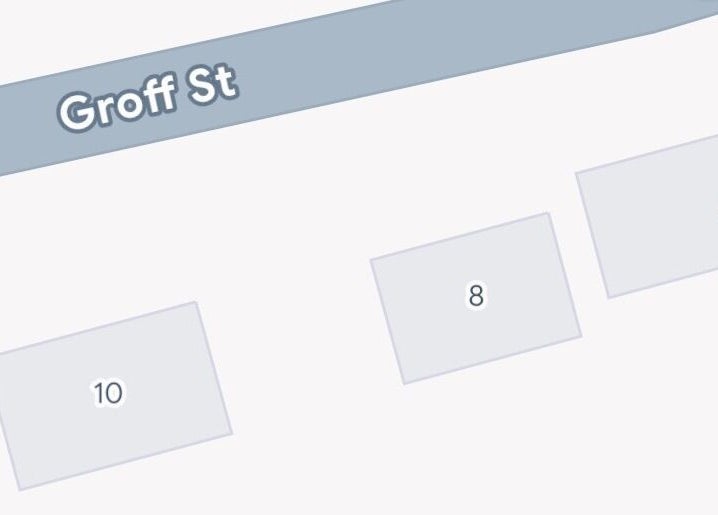 Map illustrating Groff St near Lashes by Abbey, Simcoe, Ontario, CA, showcasing the venue's surrounding area.