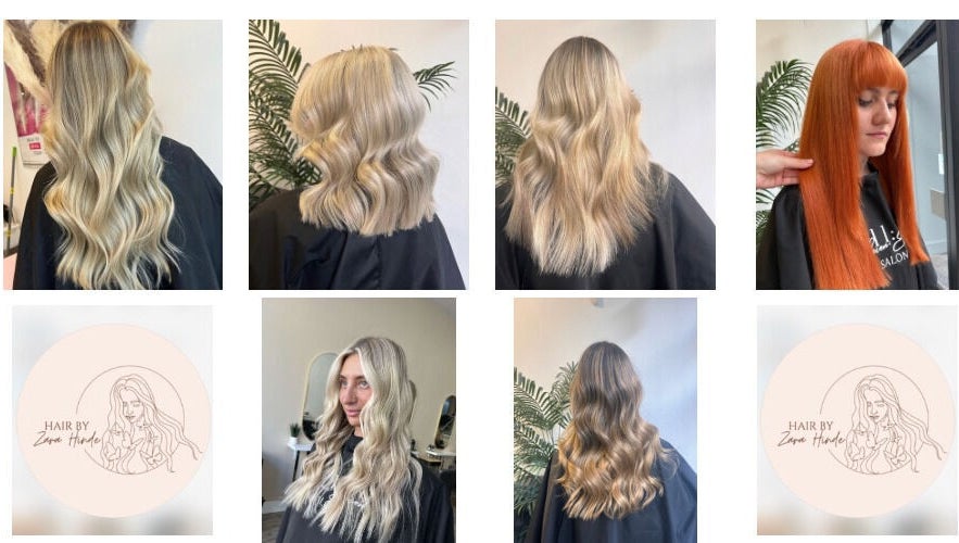Blonde hair with wavy styling at Hair by Zara Hinde, Glasgow, Scotland, GB, showcasing salon expertise.