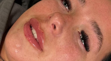 Close-up of lush lashes styled at The Cosmetic Lounge - By Jordi, Blackburn, England, GB.