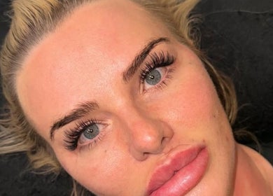 Close-up of a client's enhanced features at The Cosmetic Lounge - By Jordi, Blackburn, England, GB.