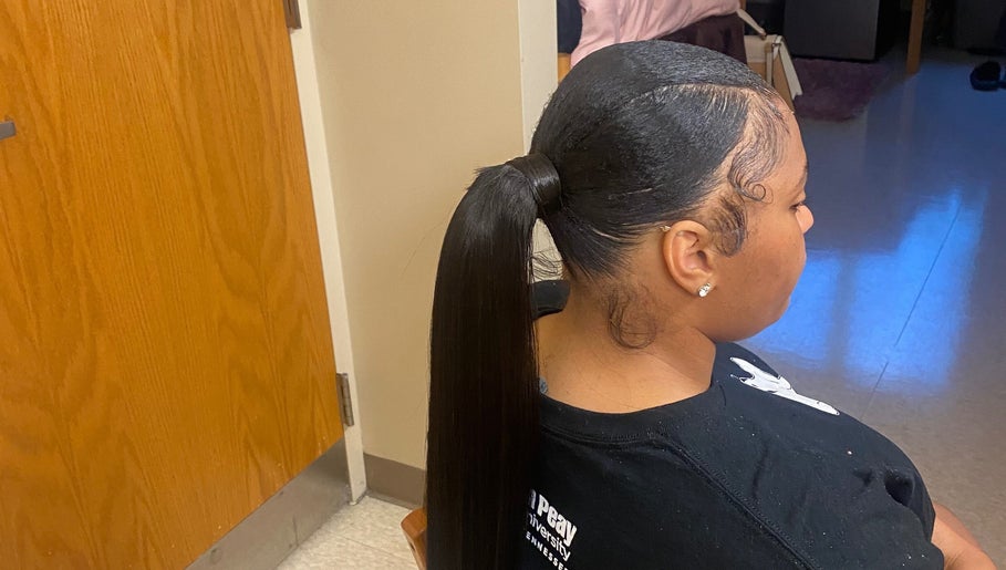 Sleek ponytail hairstyle by Styled by Ajaya, Clarksville, Tennessee, US.