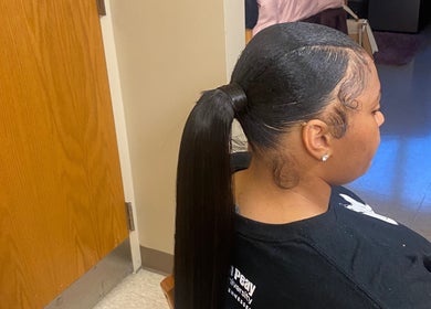 Sleek ponytail hairstyle by Styled by Ajaya, Clarksville, Tennessee, US.