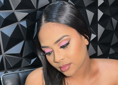 A woman with elegant makeup at Bre’s Beaute Bar, Diego Martin, Diego Martin Regional Corporation, TT.