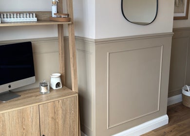 Modern desk setup at Olivia Jean Nail Studio, Derby, England, GB, showcasing stylish and professional decor.