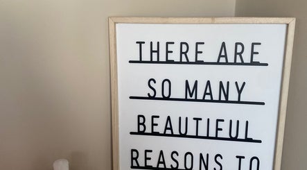 Inspirational quote sign at Air Lashes and Brows, Ludlow, England, GB, enhancing the relaxing ambiance.