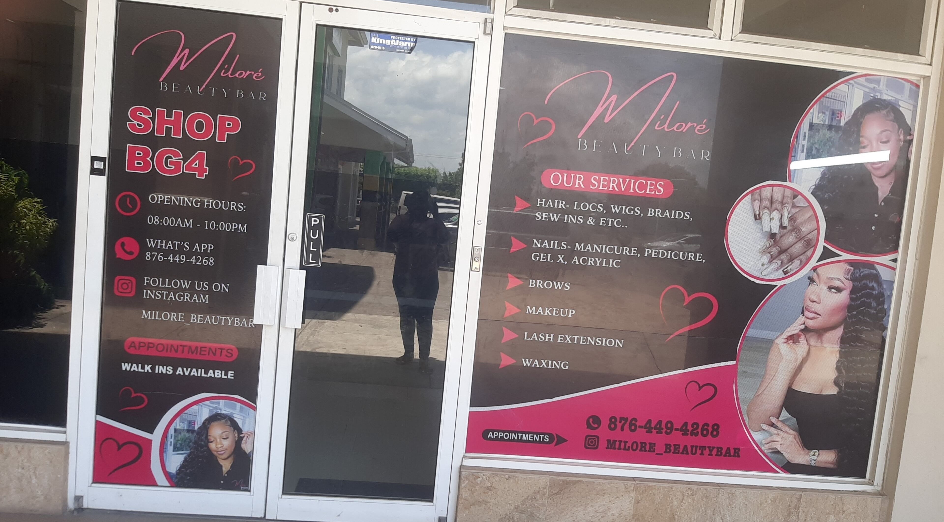 Front view of sparkletouchbylexy beauty bar in Portmore, St. Catherine Parish, JM showcasing services offered.