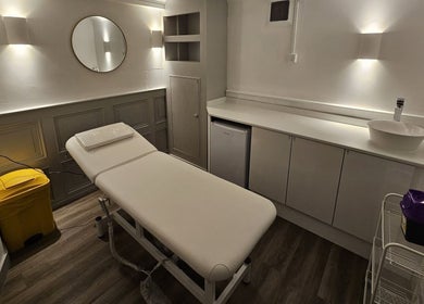 Modern treatment room at York Medical Aesthetics and Massage, York, England, GB. Elegant ambiance for relaxation.