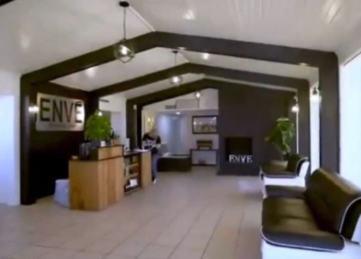 Stylish reception area at Anatomia, Waco, Texas, US with modern seating and decor.