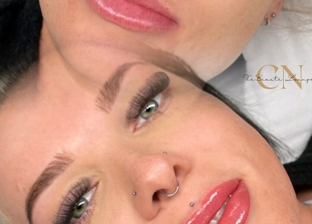 Close-up of enhanced lashes and lips at CN Cosmetic Clinic, Baringa, Queensland, AU.