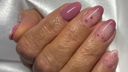 Valentine hair nails