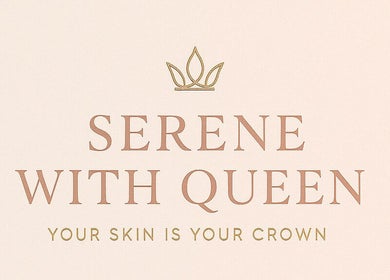 Elegant logo for Serene with Queen at Leicester, England, GB. Highlighting luxury beauty services.
