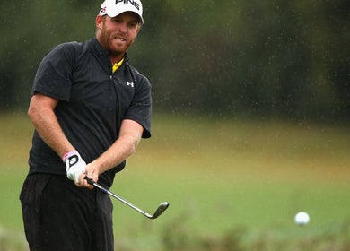 Golfer at Adam Bland Golf in Flagstaff Hill, South Australia, AU swinging club with focus and precision.