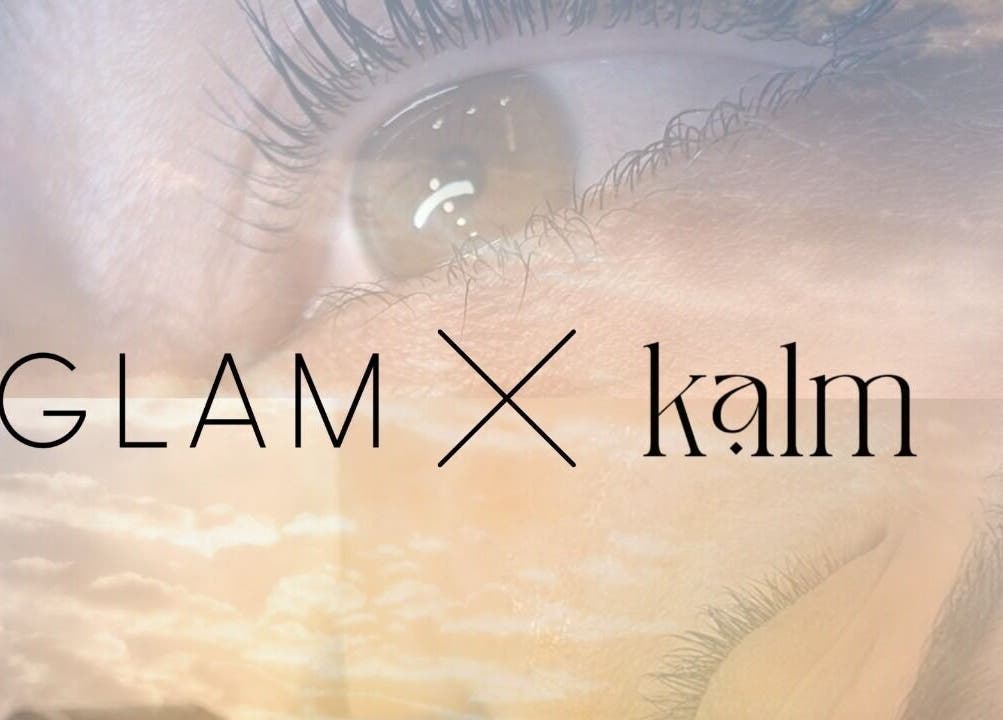 Tranquil atmosphere at GLAM x kalm, Beirut, LB, featuring serene sky reflection and calming eye detail.