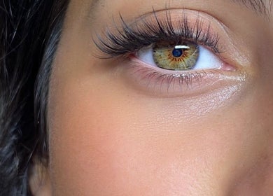Close-up of eye with lush lashes at By Lana Lashes, Amman, Amman Governorate, JO.