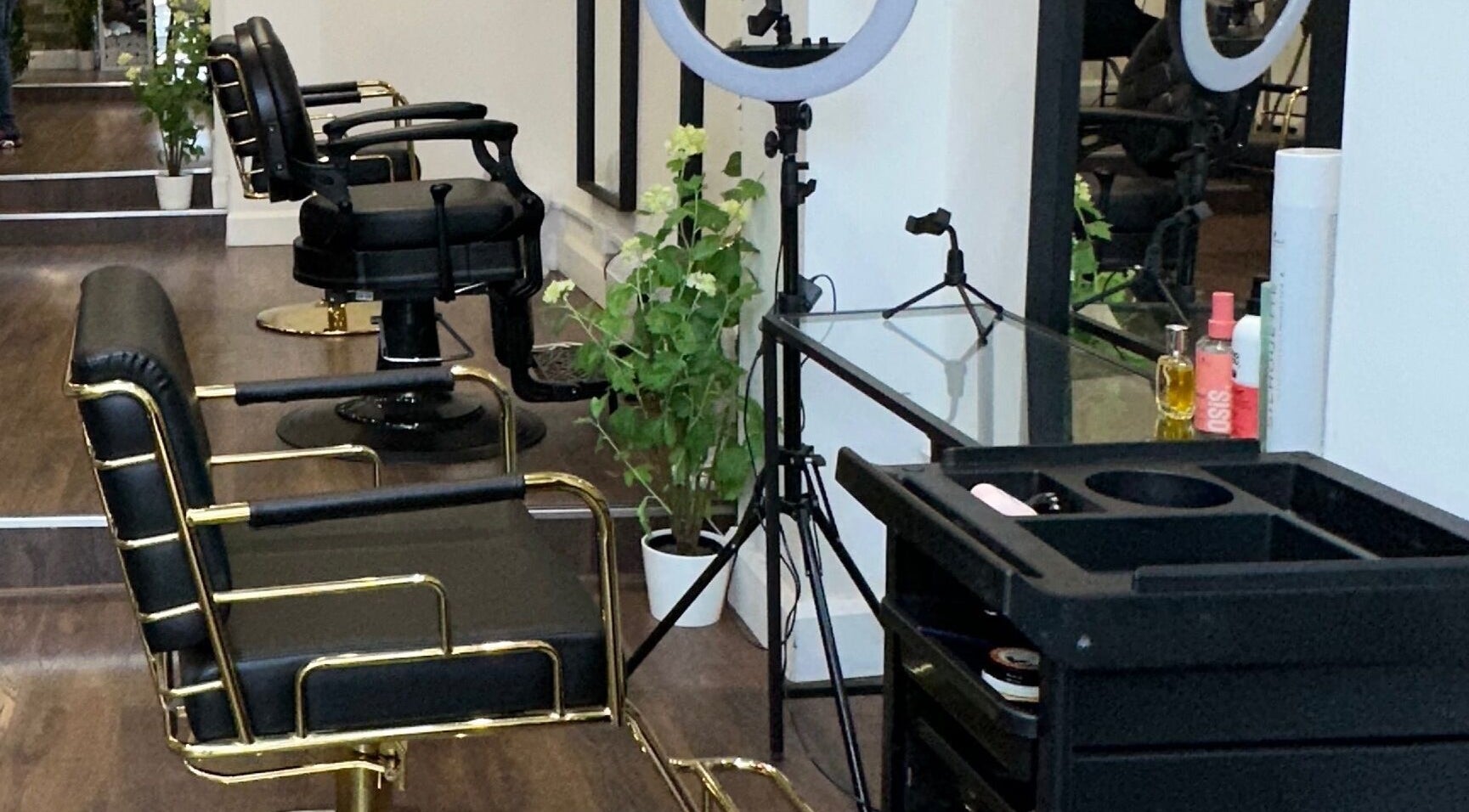 Modern styling chairs at Adriana Guzman Hairdresser, Dublin, County Dublin, IE, showcasing luxury and comfort.