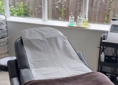 Relaxing treatment room at CM Enhance Aesthetic Clinic & Academy located in Brightlingsea, England, GB.
