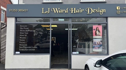 Exterior view of Clarissa K Beauty Boutique in Blackpool, England, GB showcasing its front window and signage.