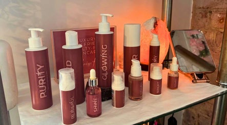 Skincare products elegantly displayed at Clarissa K Beauty Boutique, Blackpool, England, GB.