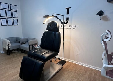 Modern treatment room at Nurse Jenni Medical Aesthetics and Skin Clinic in Warrington, England, GB.