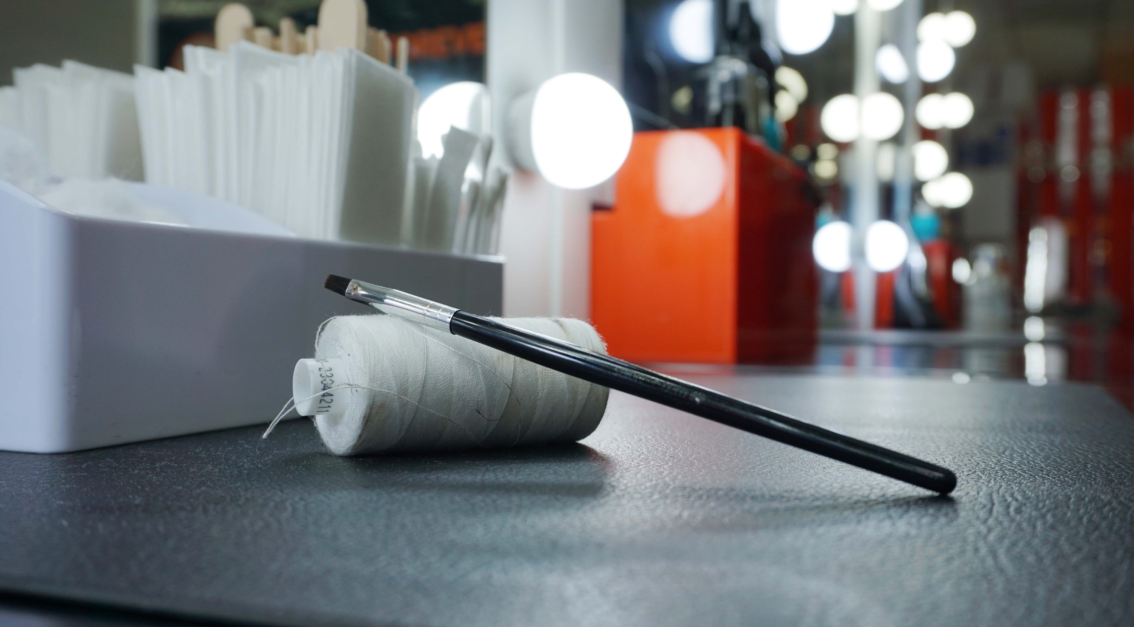 Beauty tools at Glamour Forever Preston, showcasing a spool and brush in Preston, England, GB.