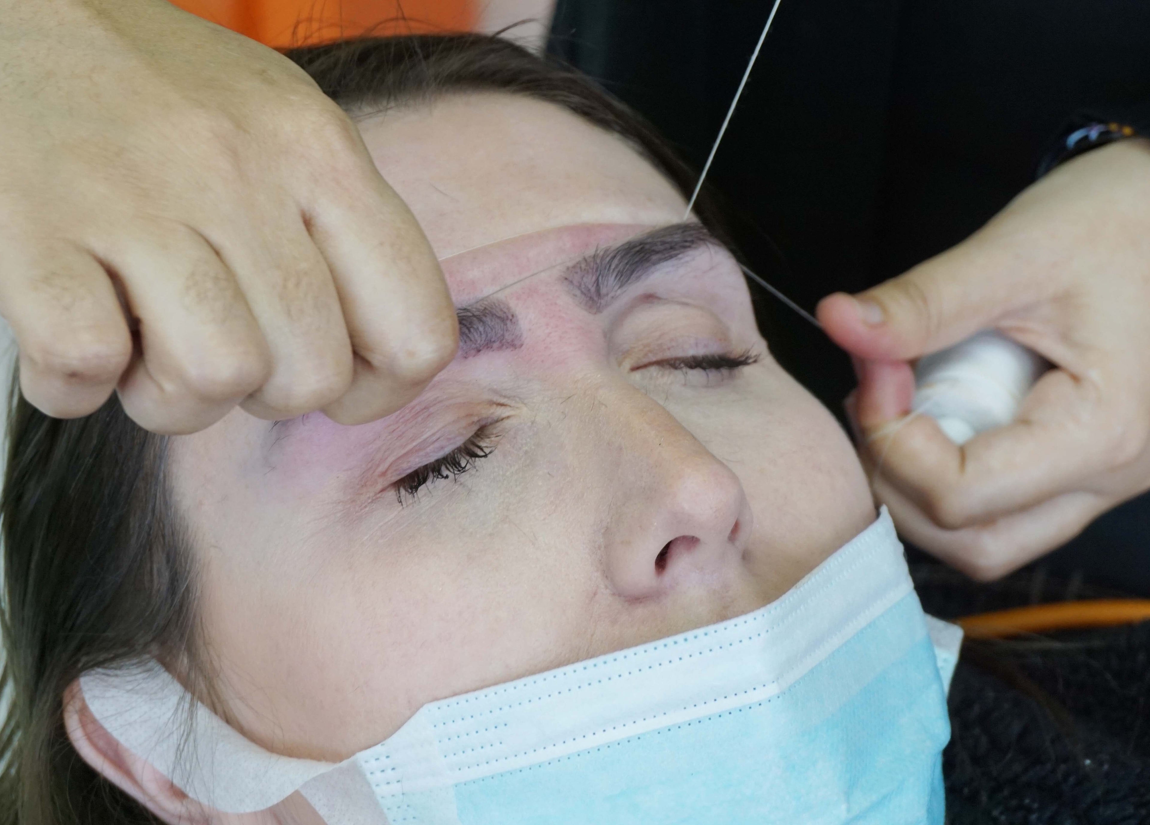 Eyebrow threading at Glamour Forever Preston, located in Preston, England, GB. Expert beauty service for precise shaping.