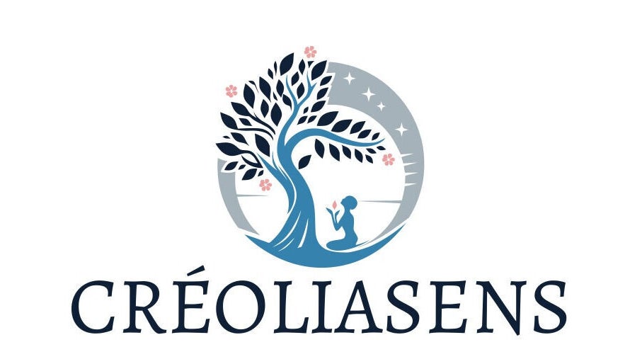 Logo de CréoliaSens, Baie-mahault, Basse-terre, GP. Design nature et bien-être.