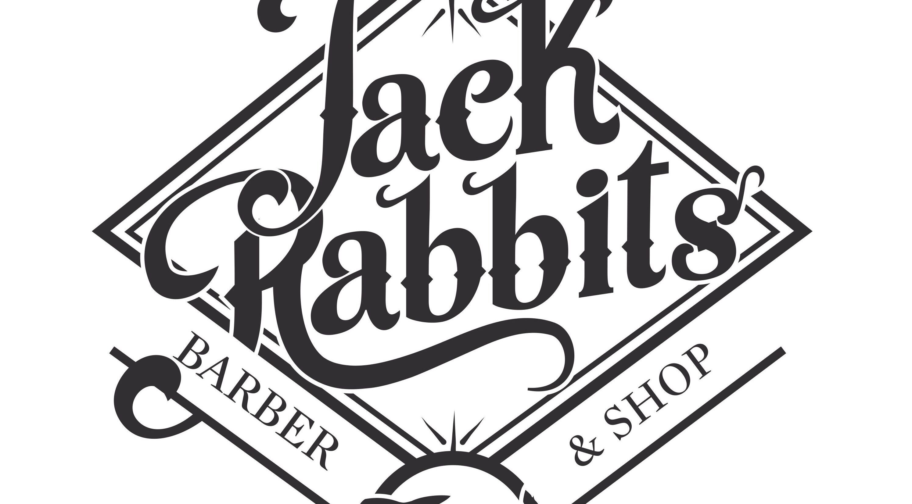 Signage for Jack Rabbits Barbers Romsey located in Romsey, England, GB showcasing unique vintage style.