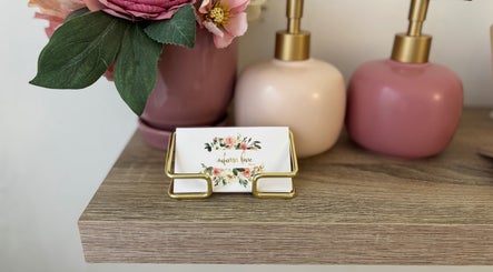Elegant card display with flowers at Autumn Lane Beauty, Margate, Kwazulu-natal, ZA.