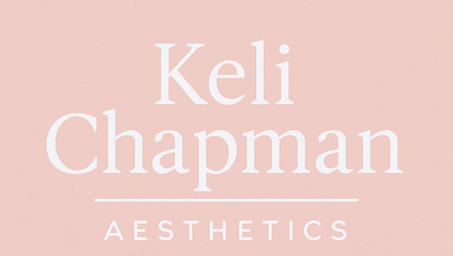 Keli Chapman Aesthetics logo on a soft pink background, located in Liverpool, England, GB.