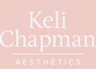 Keli Chapman Aesthetics logo on a soft pink background, located in Liverpool, England, GB.