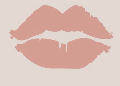 Stylized pink lips graphic at Keli Chapman Aesthetics, Liverpool, England, GB.