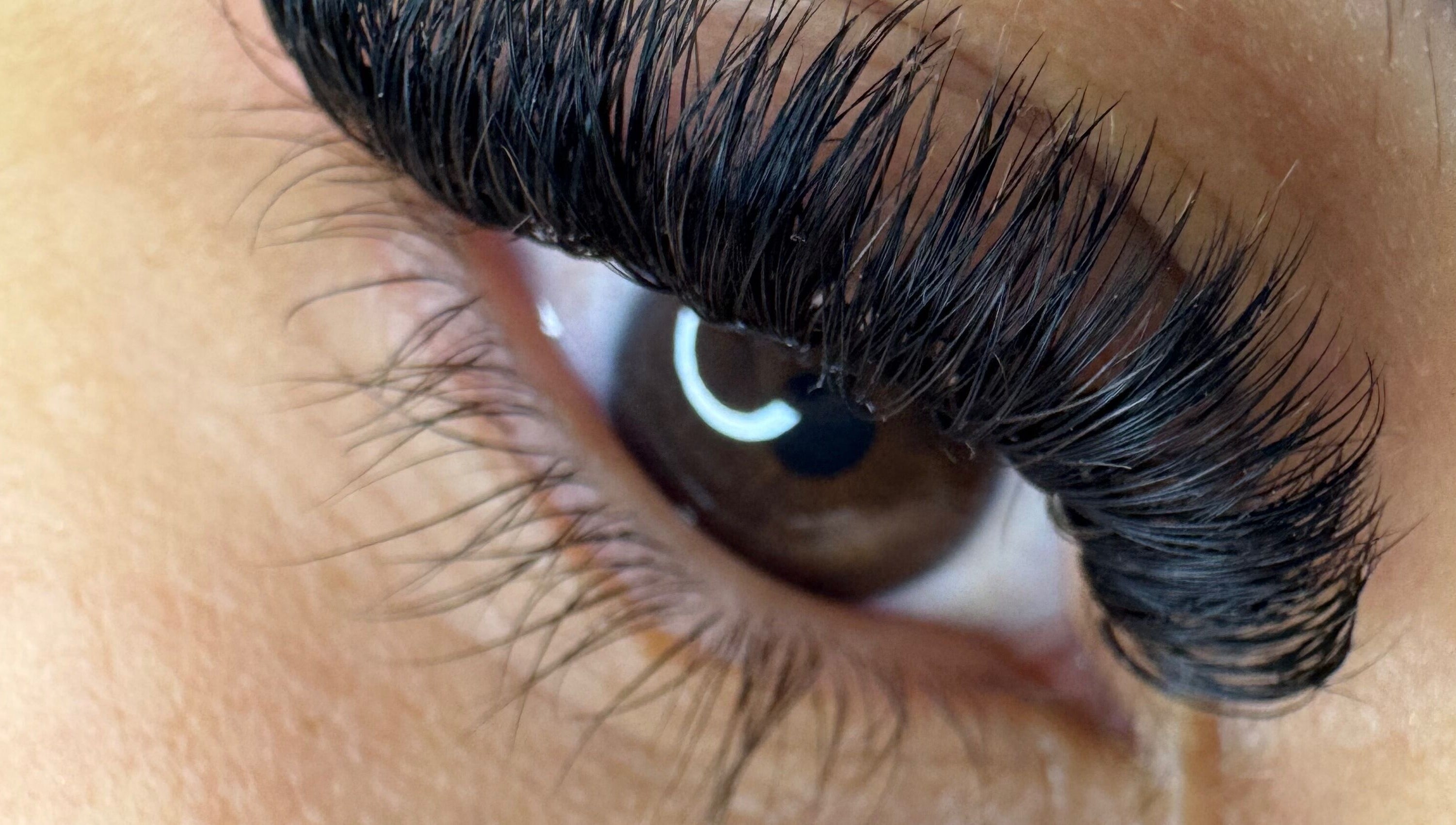Close-up of expertly crafted eyelashes at Lashes By Juli, Rockdale, New South Wales, AU.