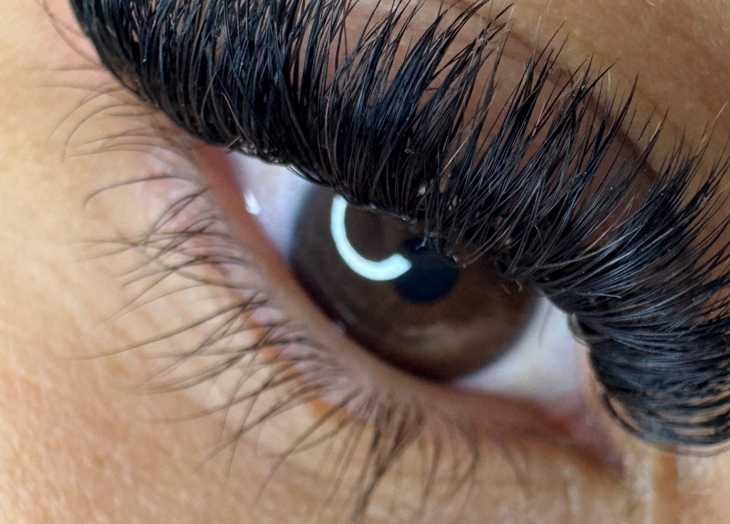 Close-up of expertly crafted eyelashes at Lashes By Juli, Rockdale, New South Wales, AU.