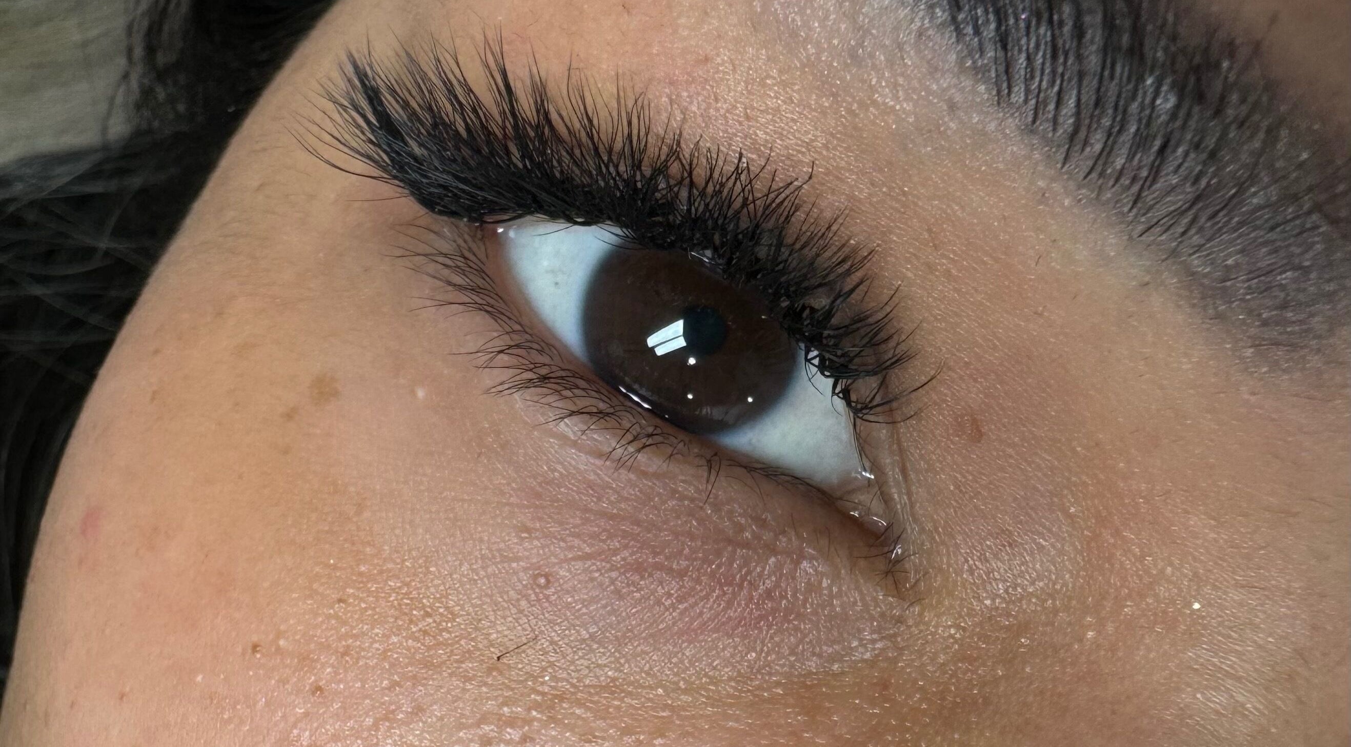 Close-up of lash extensions at Lashes By Juli, Rockdale, New South Wales, AU, showcasing glamour and precision.