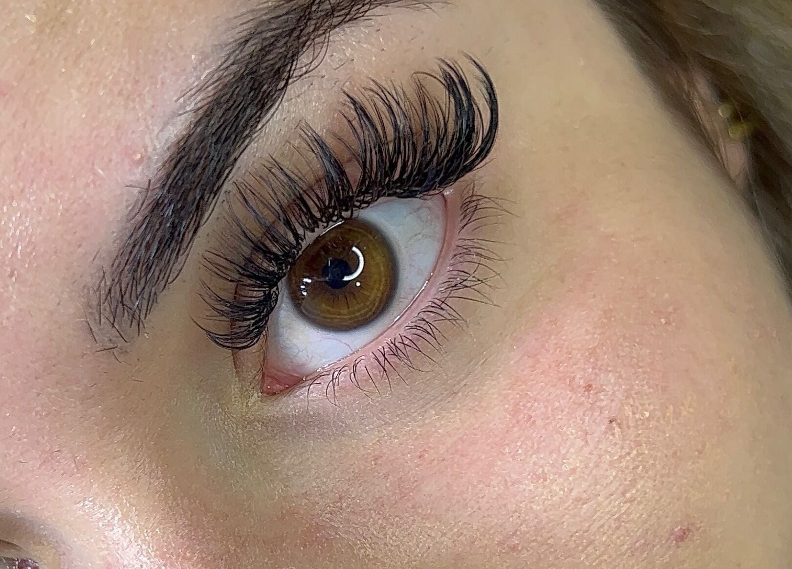 Close-up of elegant lash extensions at Lashes By Juli, Rockdale, New South Wales, AU.