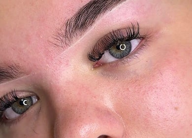 Close-up of expertly styled eyebrows at Everythingbrows, Hull, England, GB.