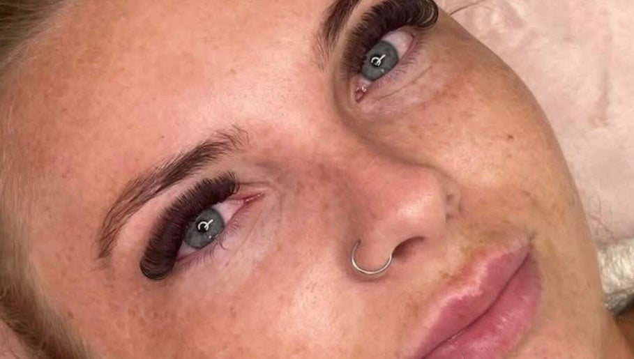 Close-up of eyelash extensions at Forever Young, Chorley, England, GB, showcasing expert beauty treatment.