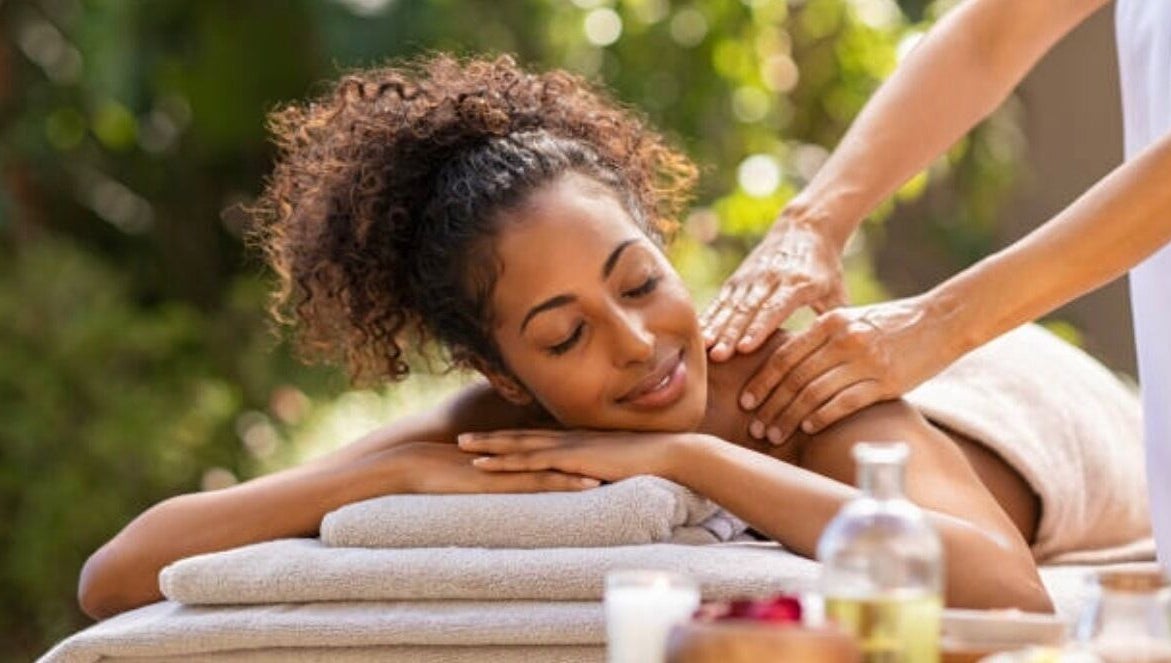 Relaxing massage session at Restore2Nature Massages, Birmingham, England, GB, enhancing tranquility and wellness.